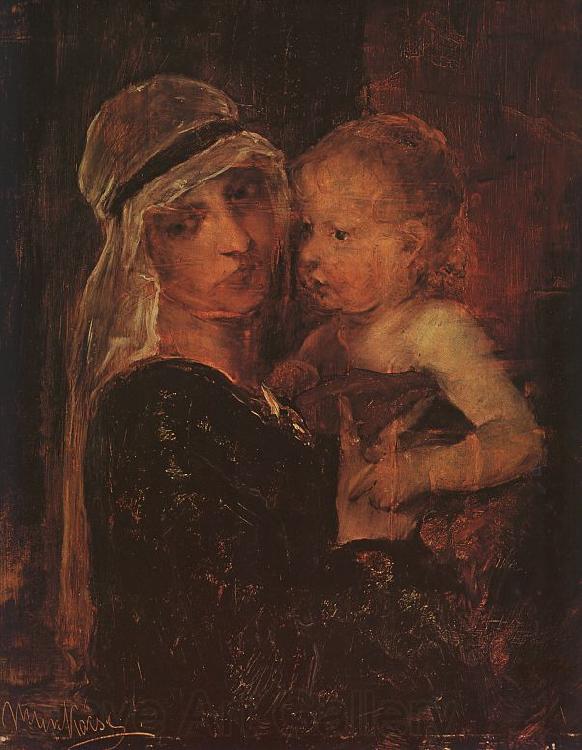 Mihaly Munkacsy Mother and Child Germany oil painting art